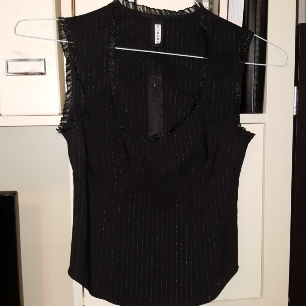 Pinstripe corset top Goth Steampunk Boss M
